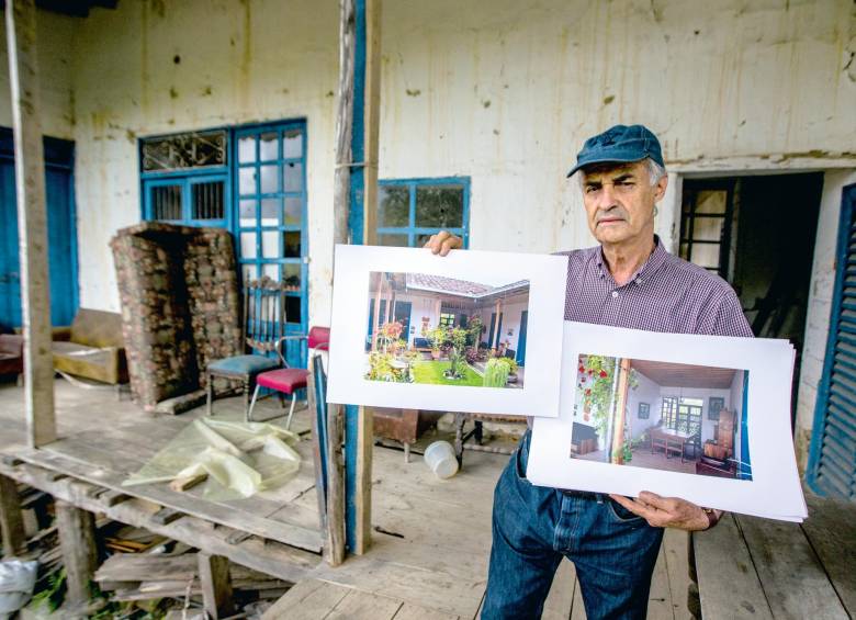 Jaime Arismendy armó un libro: “La historia de una infamia”, en el que compiló el testimonio fotográfico del daño a su casa. FOTOS julio herrera