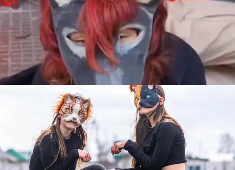 Mujeres therians, que se identifican como gatos. FOTO: Redes sociales