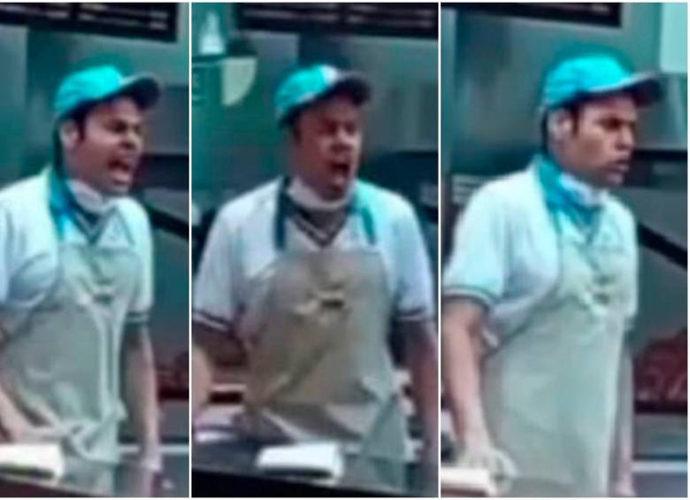 Él es el colaborador de Frisby que aparece en un video gritando desesperado. FOTOS: Captura de video