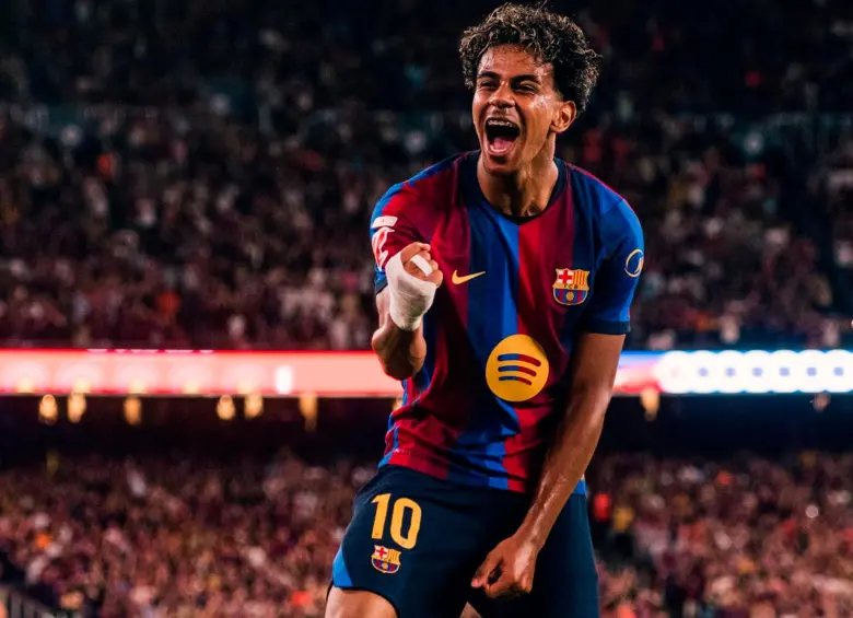 Lamine Yamal celebra sus primeras anotaciones en el curso 2026/27 con el FC Barcelona. FOTO: X FCBarcelona