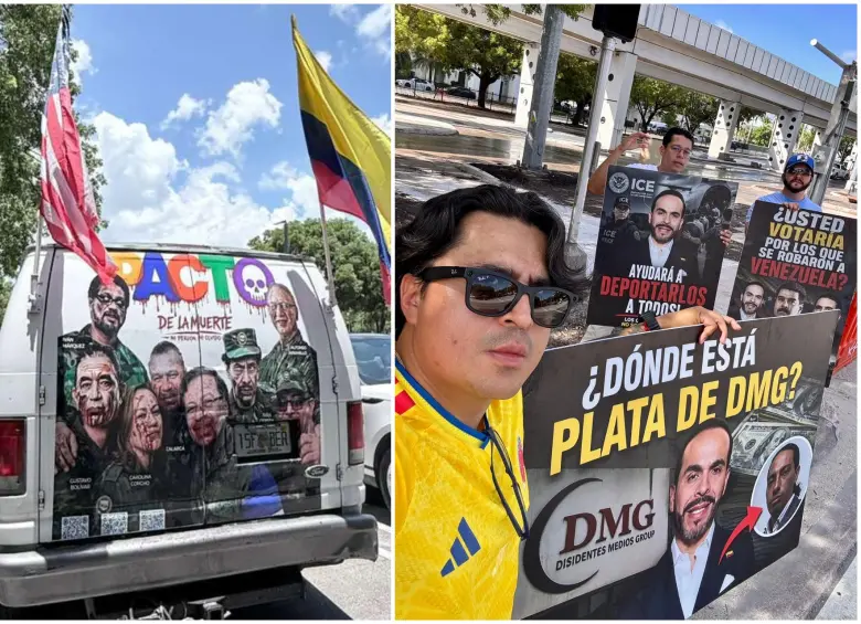 Coral es un activista que se encuentra exiliado en Estados Unidos. Así es su activismo en ese país. FOTO: Tomada de redes sociales @Betocoralg