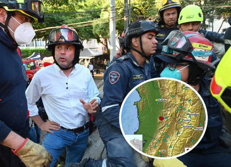 El Servicio Geológico Colombiano advirtió que las réplicas continuarán ocurriendo y es algo normal en situaciones así. Mientras tanto, las autoridades continúan con las labores de rescate en cada zona del país afectada. FOTO: Tomada de redes sociales @alejoeder y Servicio Geológico Colombiano.