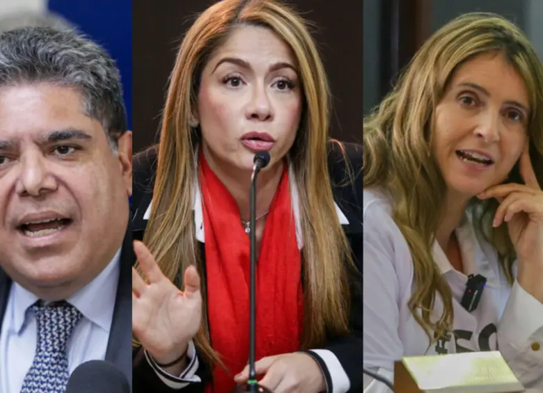 Por un presunto plan para atentar contra su vida, al contralor Carlos Hernán Rodríguez, la representantes Catherine Juvinao y a la senadora Paloma Valencia se le fortalecieron los esquemas de seguridad. Fotos: Colprensa