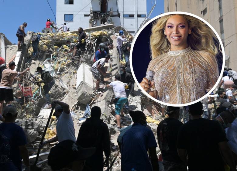 La cantante estadounidense Beyoncé anunció este 25 de agosto una donación personal de un millón de dólares destinada a atender la emergencia humanitaria en Colombia por el terremoto. FOTO: AFP y Getty