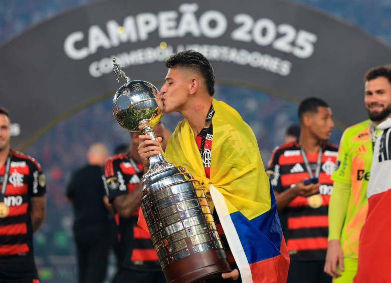Jorge Carrascal ya ganó la Copa Libertadores con Flamengo en el 2025, siendo una de sus figuras. FOTO GETTY 