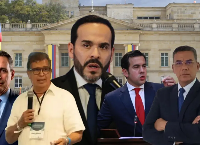 Ya son cuatro los ministerios confirmados por Abelardo de la Espriella. Miguel Gómez Martínez dirigirá la cartera de Hacienda; Fabio Arjona Hincapié estará al frente de Ambiente; Rodrigo Lara asumirá el Ministerio del Interior; y el mayor general (r) Jorge Eduardo Mora López encabezará el Ministerio de Defensa. Foto: Colprensa.