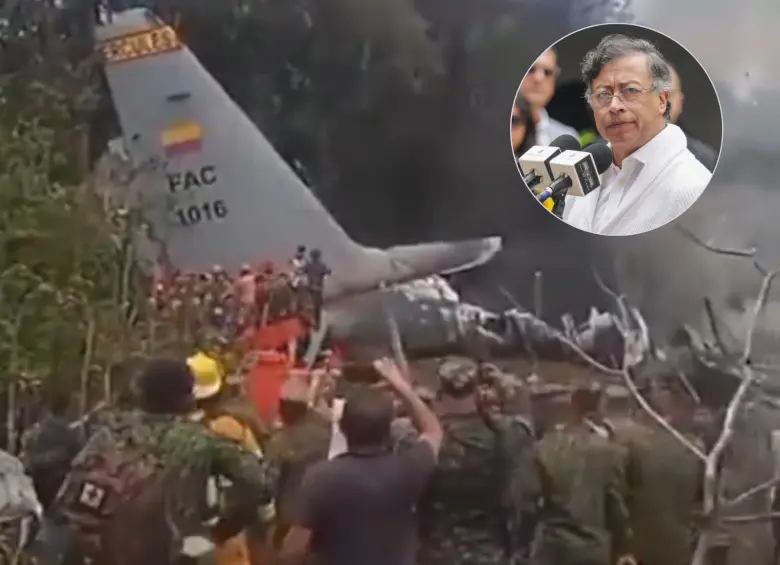68 militares murieron tras el accidente del avión en el que se desplazaban en zona de Puerto Leguízamo.Foto: captura de video y Colprensa