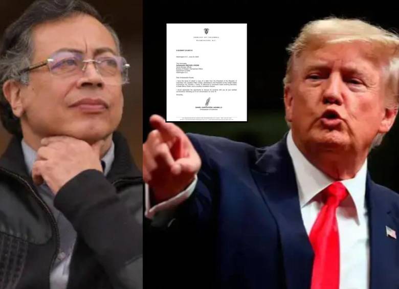 La carta fue dirigida a Trump y a otro embajador de su administración. FOTOS: Presidencia, Getty y Cancillería