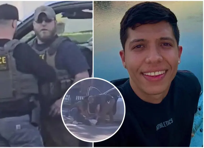 El agente de ICE David Brouillette llamó a su exesposa para confesarle que él había jalado el gatillo, asegurando que la fuerza letal estaba justificada. FOTO: Captura de video de redes sociales y cortesía