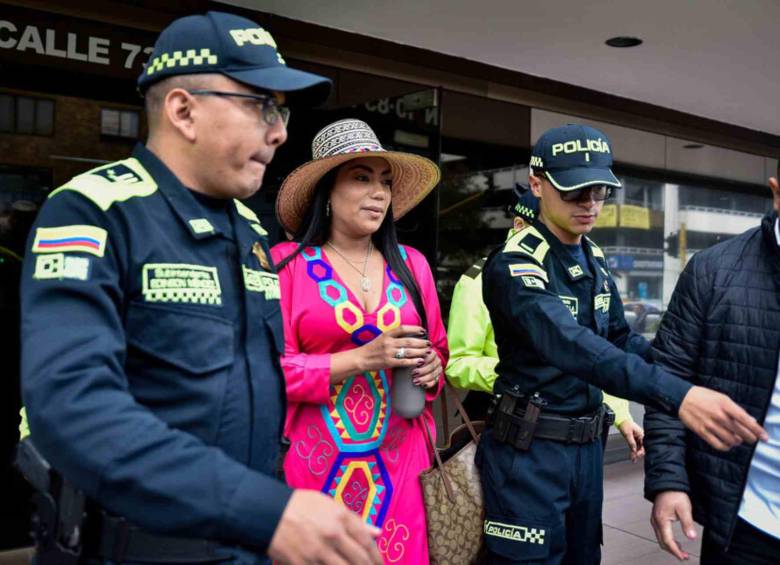 La senadora Martha Peralta fue conducida a rendir indagatoria. Colprensa