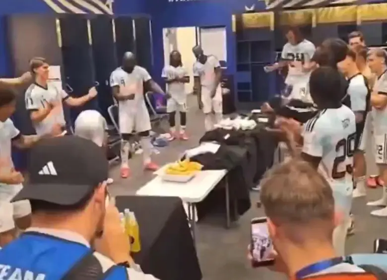 Los jugadores de Bélgica haciendo el baile de Trump. FOTO: Captura de video de redes sociales 