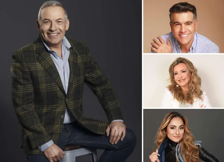 César Escola, Carlos Calero, Marcela Moreno y Nara, cantarán en Medellín el 17 de mayo. FOTOS Cortesía