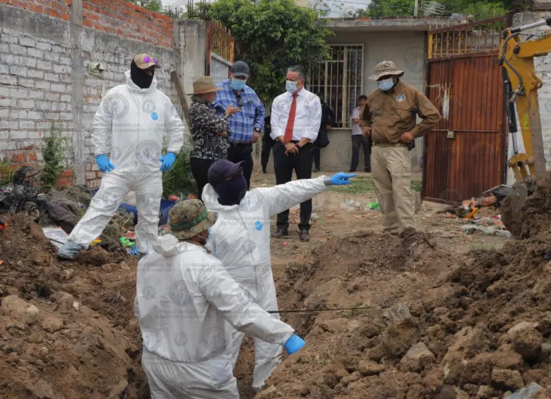 El pasado mes de mayo en otra casa abandonada, también de Irapuato, fueron localizados los restos de 17 personas. FOTO: Fiscalía General de Guanajuato