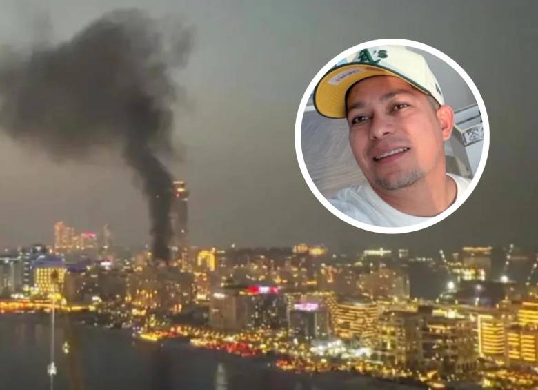 Una de las hipótesis de la familia es que Sebastián Loaiza murió durante un ataque contra el edificio Burj Khalifa en Dubái, presuntamente perpetrado por el régimen iraní. FOTO: Cortesía Muskaan Kataria y redes sociales