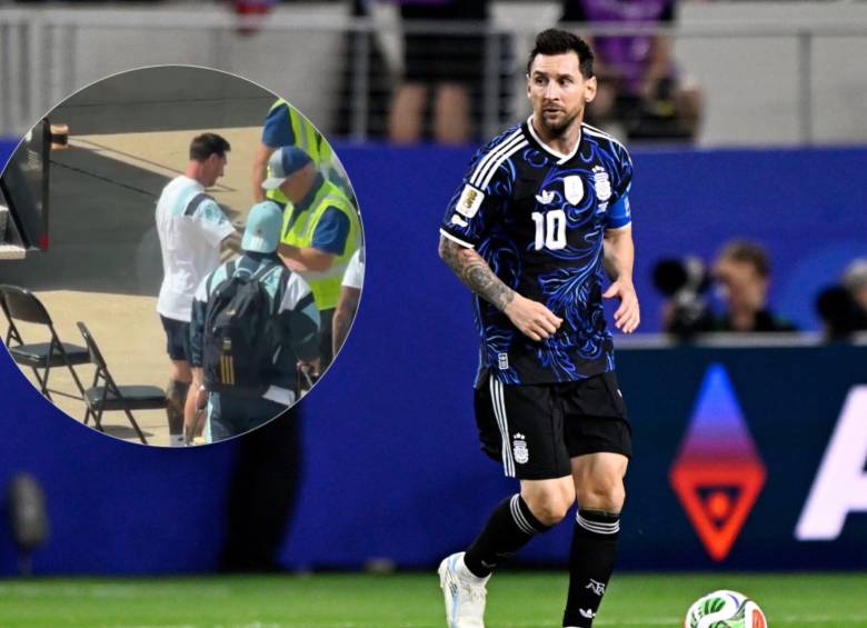 Lionel Messi fue estrictamente requisado en el aeropuerto antes de viaje a Miami. Foto: Getty Images y captura video @nottrig_