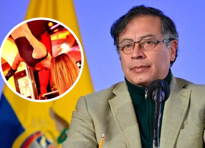 El informe de la UIAF reveló un gasto de Petro en Ménage Strip Club, un reconocido club nocturno de Cais do Sodré, en Lisboa, Portugal. FOTO: Presidencia de la República y redes sociales Menage Strip Club