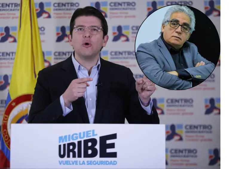Senador Miguel Uribe y el exdirector de la UNP, Augusto Rodríguez. Foto: Colprensa
