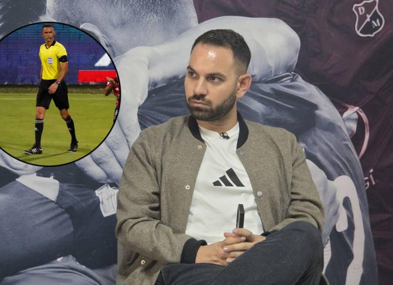 El gerente deportivo del DIM, Federico Spada, denunció un comportamiento irrespetuoso del árbitro Carlos Ortega hacia futbolistas procedentes de la Costa Caribe. Fotos: EL COLOMBIANO