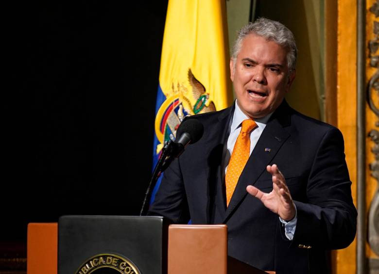 El presidente Iván Duque dijo que no tiene “evidencia” de que se hayan pagado coimas con los dineros de la paz. FOTO: COLPRENSA