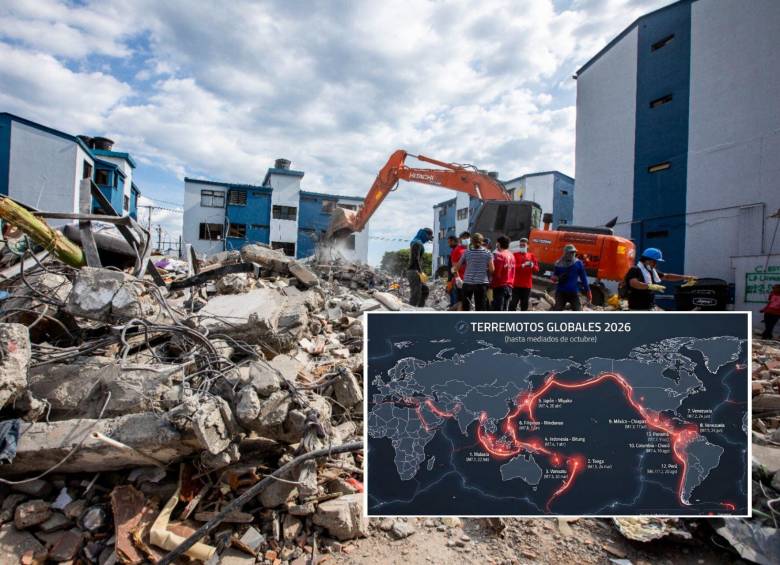 En el 2026 se han presentado 13 grandes terremotos en el mundo, siendo uno de ellos en Colombia. Foto: Julio Herrera e imagen creada con inteligencia artificial.