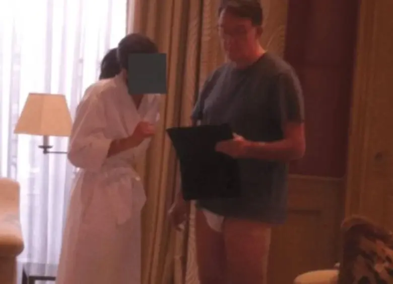 Imagen de Peter Mandelson en ropa interior obtenida de los archivos de Epstein. FOTO: Departamento de Justicia de EE. UU.