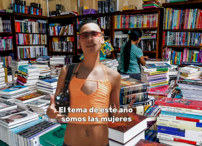 Queen Juandy, la influencer trans que generó polémica en el lanzamiento de la Fiesta del Libro de Medellín 2023. FOTO: EL COLOMBIANO Y REDES SOCIALES