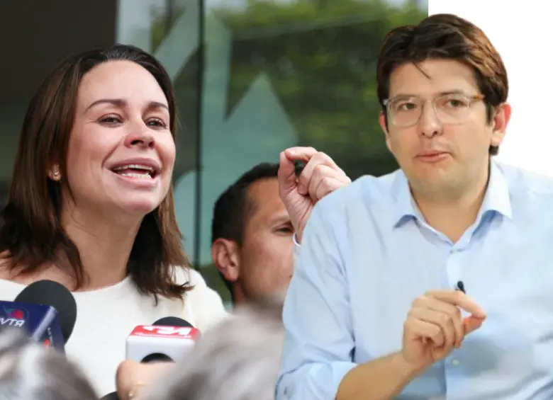 Maria Claudia Tarazona, esposa del fallecido senador Miguel Uribe. Foto: Colprensa y El Colombiano.