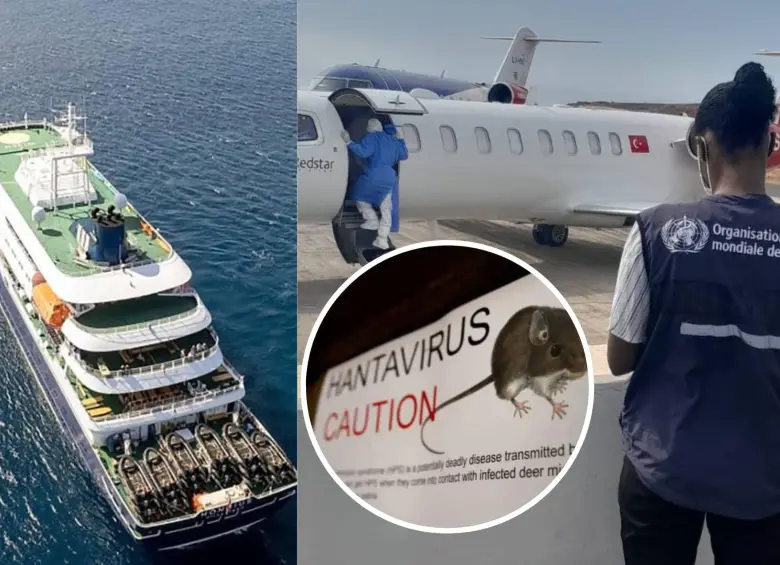 Evacuados del MV Hondius permanecen hospitalizados en Europa mientras el crucero, con pasajeros de 23 nacionalidades, navega hacia Tenerife. Foto: Getty / OMS / AFP