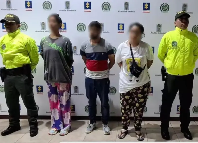 Imagen de los condenados al momento de su captura en el Norte del Aburrá. FOTO: Cortesía