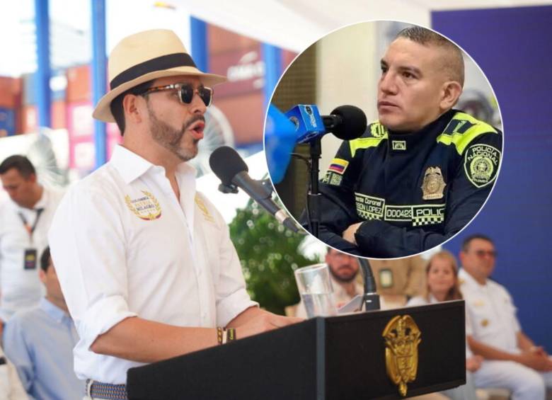 Presidente De la Espriella llamó al coronel López, comandante de la Policía de Santa Marta, a calificar servicios. Fotos: Colprensa y Santa Marta al Día