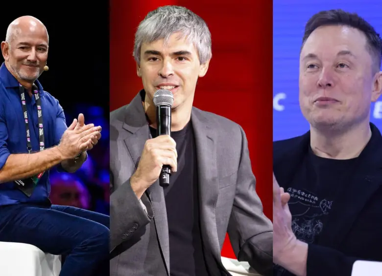 Jeff Bezos, Sergey Brin y Elon Musk hacen parte del listado de Forbes de los hombres más rico del mundo para el mes de abril. Fotos: Getty Images