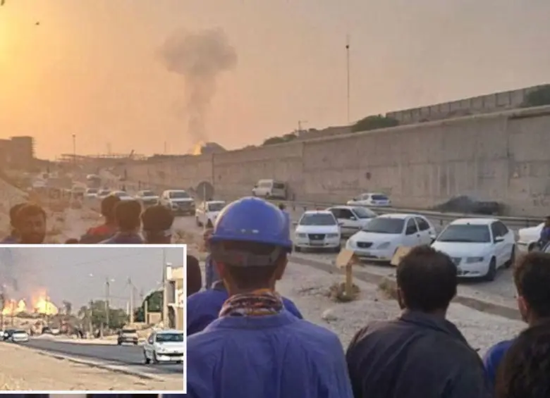 Así quedaron parte de las refinerías bombardeadas a los iraníes. FOTO: Imagen tomada de redes.