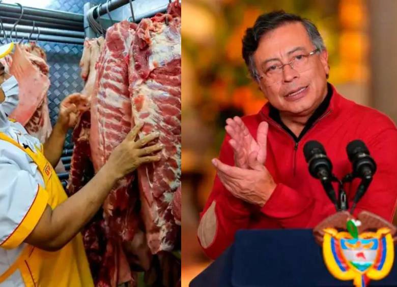 El presidente Gustavo Petro aseguró que el país no cuenta con suficientes excedentes de producción de carne de res. En 2025, Colombia exportó 34.939 toneladas de carne de res y vísceras, por un valor de US$160,9 millones. FOTO: Jaime Pérez y Presidencia