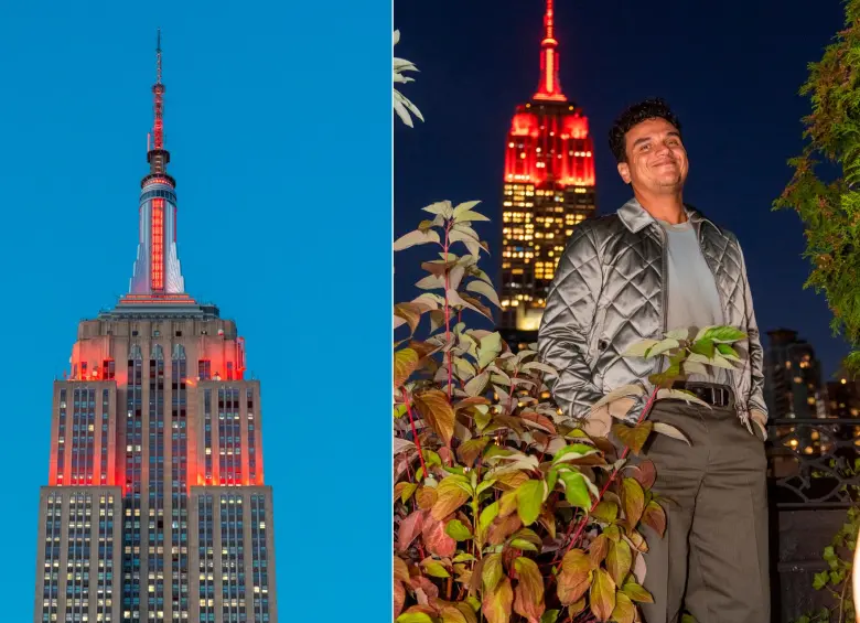 Así lució de rojo el Empire State Building en homenaje al silvestrismo. FOTOS: Getty
