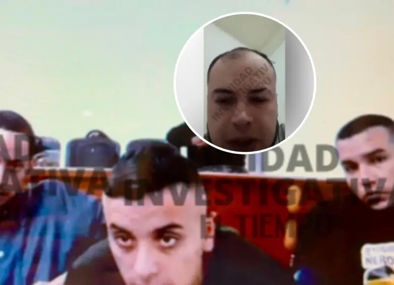 Los primeros cuatro capturados y presuntos implicados en la muerte de Cubides. FOTO: Cortesía El Tiempo