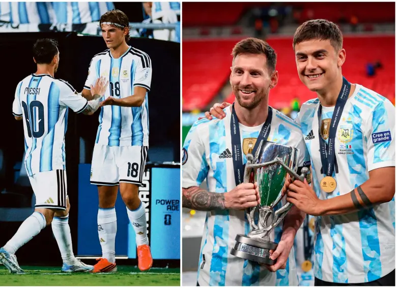 Nico Paz y Paulo Dybala son los apuntados a reemplazar a Messi en el futuro inmediato. FOTOS: Instagram Nico Paz y PauloDybala