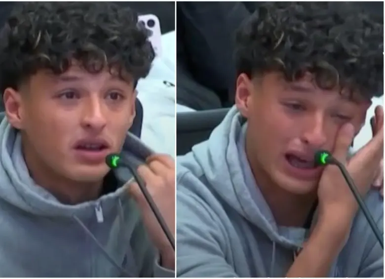 El joven, identificado como Manny Chávez, de 16 años, se presentó ante los funcionarios para exponer la atmósfera de miedo que envuelve a su familia y toda la comunidad. FOTO: Captura video de redes sociales cortesía Univisión