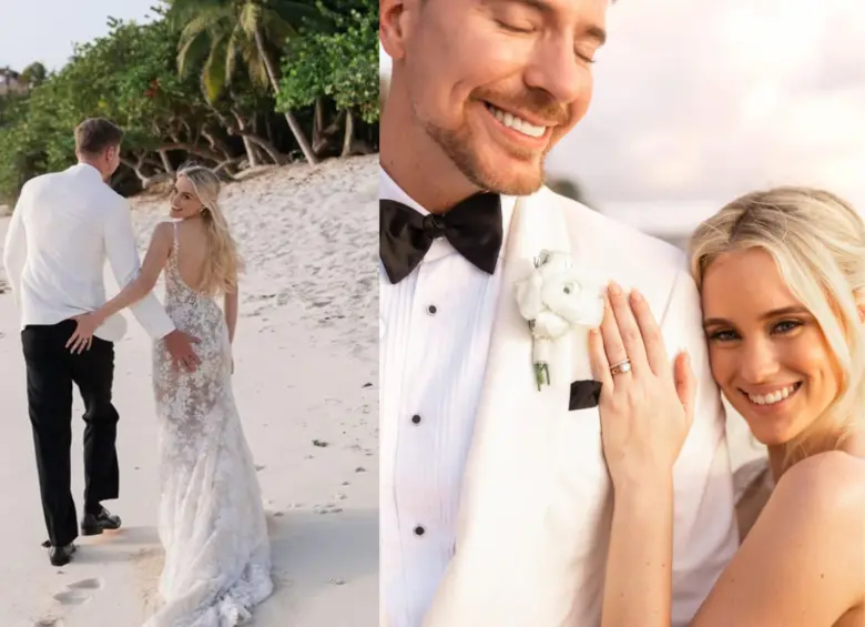 Jimmy Donaldson compartió las primeras imágenes de su boda días después de la ceremonia. Foto: redes sociales @mrbeast