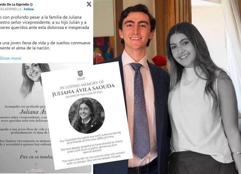 Juliana Ávila: Colegio Anglo Colombiano y De la Espriella lamentaron su muerte. Foto: redes sociales @ABDELAESPRIELLA @anglo.colombiano @jmrestrepoa