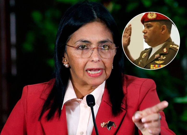Delcy Rodríguez sustituyó al jefe de seguridad presidencial, es un hombre cercano al líder chavista Maduro y quien carga acusaciones en su contra de violación de derechos humanos. Foto: Getty Images y redes sociales