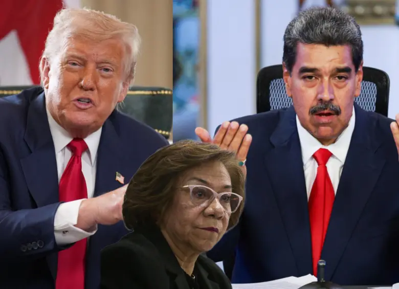 La canciller Rosa Villavicencio se refirió a las intenciones de Estados Unidos sobre Venezuela y su despliegue militar en el Caribe. FOTOS: Getty Images y Colprensa