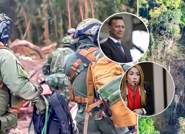 54 menores muertos y cinco bombardeos no informados a la opinión pública reflejarían una falta de transparencia por parte del ministro de Defensa, general retirado Pedro Sánchez, sobre las operaciones militares, según denuncia de Catherine Juvinao. Fotos: MinDefensa y Colprensa