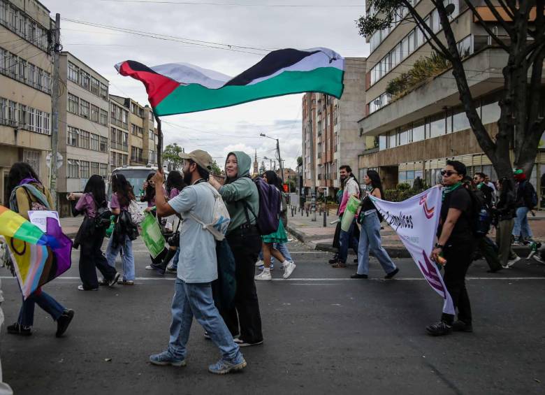 Este siete de octubre se llevará a cabo una marcha pro Palestina apoyada por el presidente Gustavo Petro. FOTO: Colprensa