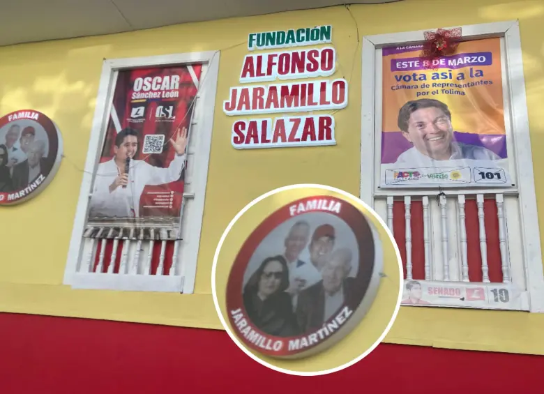 Las paredes de la Fundación Alfonso Jaramillo Salazar en Líbano. FOTO: Cortesía