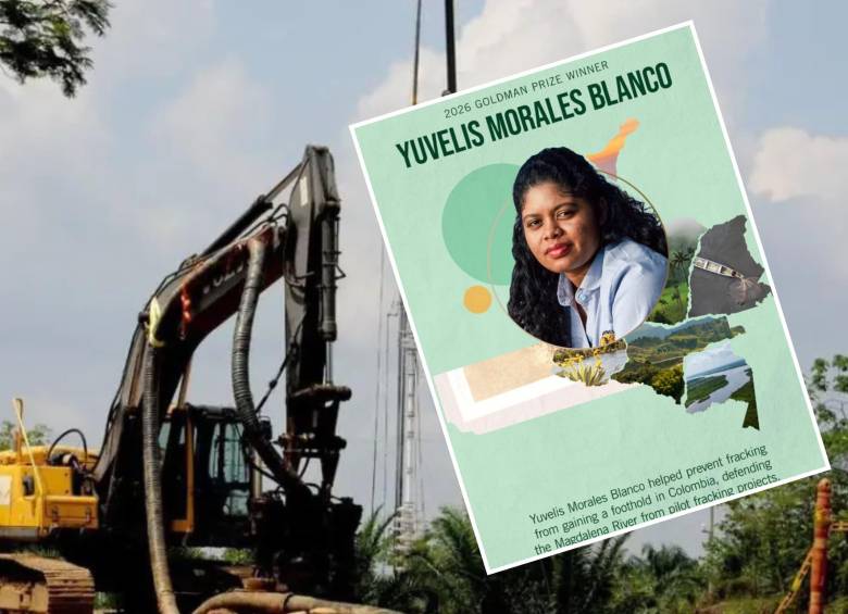 Yuvelis Morales, recibió el Premio Ambiental Goldman, considerado el “Nobel del medio ambiente”, en reconocimiento a su liderazgo contra el fracking y la defensa de los ecosistemas en Colombia. Foto: Colprensa / Goldman Prize