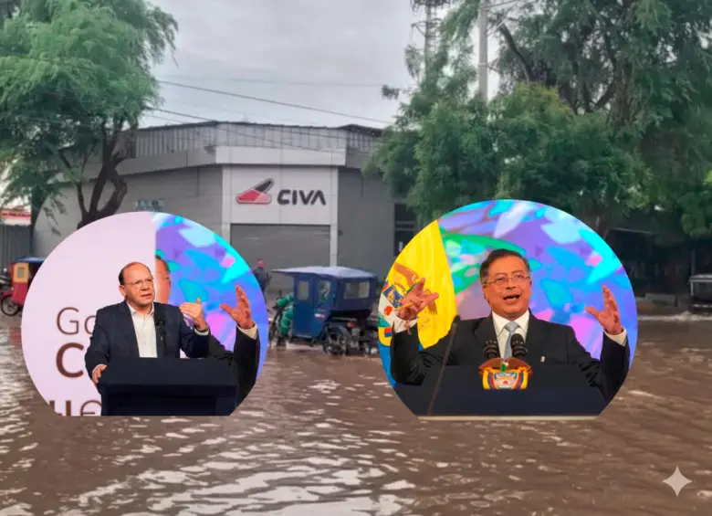 Germán Ávila, ministro de Hacienda; y Gustavo Petro, presidente de Colombia. FOTO tomada de @Nortesostenible, Presidencia y MinHacienda. 