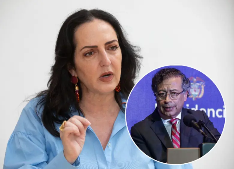 María Fernanda Cabal arremetió contra Gustavo Petro por sus declaraciones sobre un bombardeo de Ecuador en zona fronteriza. Fotos: Esneyder Gutiérrez Cardona y Colprensa