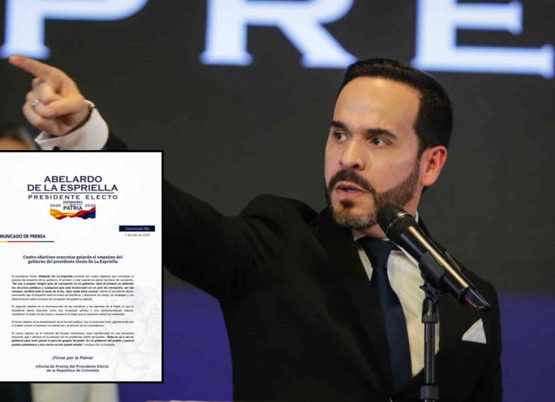 El presidente electo fijó ciertos criterios que busca se cumplan en este proceso con el gobierno saliente. Foto: Colprensa/Abelardo de la Espriella.