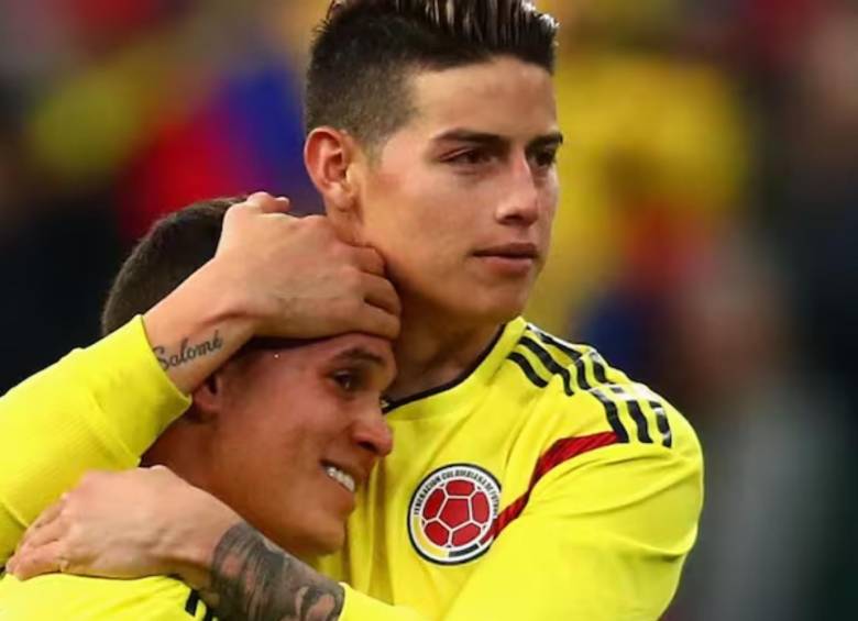 James Rodríguez y Juanfer Quintero salieron profesionalmente del Envigado F.C., del fútbol colombiano. FOTO: AFP