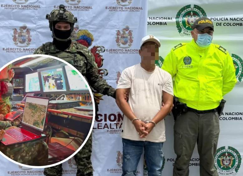 Alias Ñato fue capturado gracias a labores de inteligencia militar y al uso de drones suministrados por Estados Unidos. Foto: Séptima División del Ejército